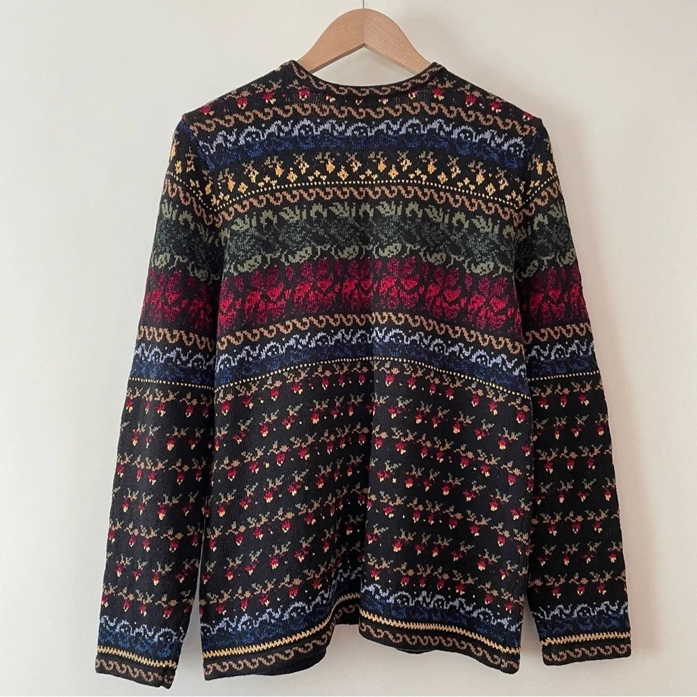 Vintage Appleseed's Multi-Color Classic Button Down Cardigan Sweater Size L